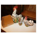 Chicken Collection lot of 3 Ceramic
