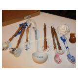 Kitchen Décor Vintage Porcelain and Wooden