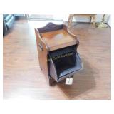 Wooden Coal Scuttle Antique Approx. 23"x13"x13"