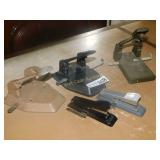 Hole Punch and Staplers Vintage lot of 5