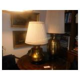 Brass Lamps Large Set of 2  Approx.46" and