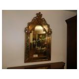 Gold Framed Mirror Antique Approx. 55"x32"
