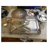 Silver Plated Serving Collection Lot of 18 Pieces