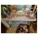 Easter Large Lot- Baskets, Nick Nacks, Metal and