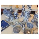 Blue And White Collectable Glassware lot