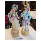 Colonial Statues lot of 2 Approx., 15" Tall Noter