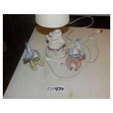 Collectible Figurines and Vintage/Antique Lamp -