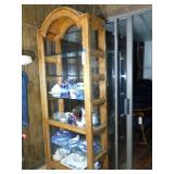 Shelf Wooden with Glass Shelf Set of 2 Approx.
