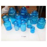 Aqua Glass Ware Lot of 10 Most Pieces are Made in