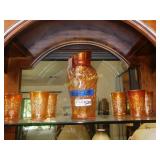 Ester Glass Ware Pitcher and Tumbler Lot of 7