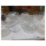 Cut Glass Serving Lot Large- Vases, Bowls
