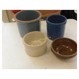 Crocks/ Pottery - Lot of 4