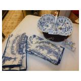 Flo Blue Candy Dish with Matching Napkins