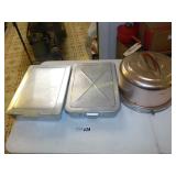 Vintage Cake Pans/ Travel Pans -  lot of 3 -
