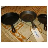 Iron Skillets Lot of 3 Wagner and Lodge