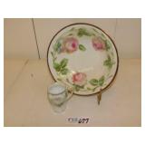 Prussia Bowl and Cup Lot of 2 - Antique