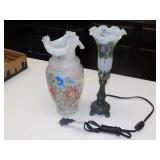Bristol Glass Vase and Lamp Made in Bristol