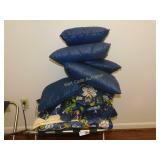 Throw Pillows Mixed Lot - Blue