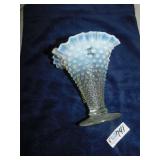 Fenton Glass White Vase Approx.7" Tall