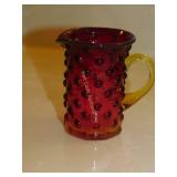 Fenton Glass Red Pitcher