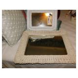 Wicker Mirror Wall Hangings Set of 2
