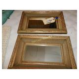 Mirrors Gold Frame Set of 2 Approx. 11"x17"