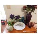 Home Décor Purple and Green Pieces Include Blenko