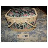 Sewing Basket with Double Handles - Wicker - New