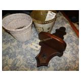 Decorative Waste Baskets, Alarm Clock and Wooden