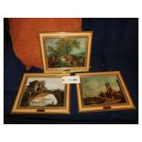 Framed Art By Turner  Lot of 3 Approx. 11"x13"
