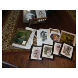 Framed Art and Unframed Art Lot Antique/Vintage