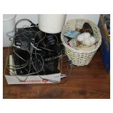 Mixed Shelf Lot- Phone System, Alarm Clocks, Home