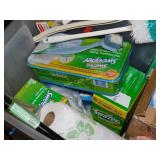 Cleaning Supply Lot Mops, Windex, Ceiling Fan