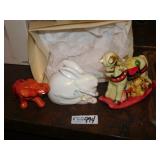 Piggy Banks Lot of 3-Elephant,Bunny and Horse