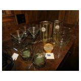 Glass Candle Holders and Vase Lot