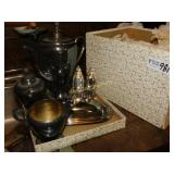 W.M. Rogers Plated Silver Tea Pot, Sugar and