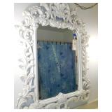 Mirror Large White Fiberglass Framed Approx.