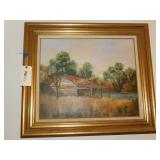 Framed Oil Painting Approx. 32"x28" Artist Lucy