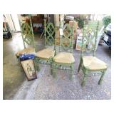 High Back Chairs - Green Set of 4 (vintage) and