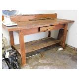 Work Table Wood with Drawer Approx.38"x71"x27"