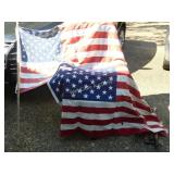 Flags and Flag Pole Lot of 3- 2 are 3