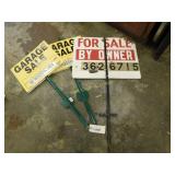 Yard Stakes with Signs Lot