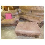 Couch And Love Seat  Microfiber- Couch Approx.