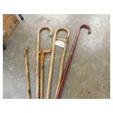 Walking Canes - Wooden - lot of 6
