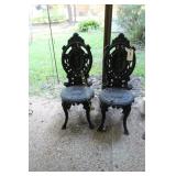 Cast Iron Chairs - Lot of 2 -  Very Heavy Approx.