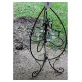 Iron Plant Hanger Approx. 40" and Candle