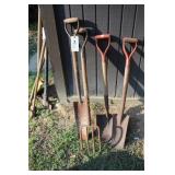 Yard Tools-3  Shovels and Pitch Fork