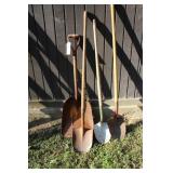 Yard Tools- Shovels Lot Of 4- Snow Shovel and 3