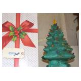 Porcelain Christmas LED Trees lot of 2