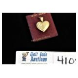 14K Gold Heart Pendant - 1.6 Grams